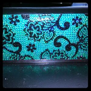 Sassy Turquoise Embellished Wallet